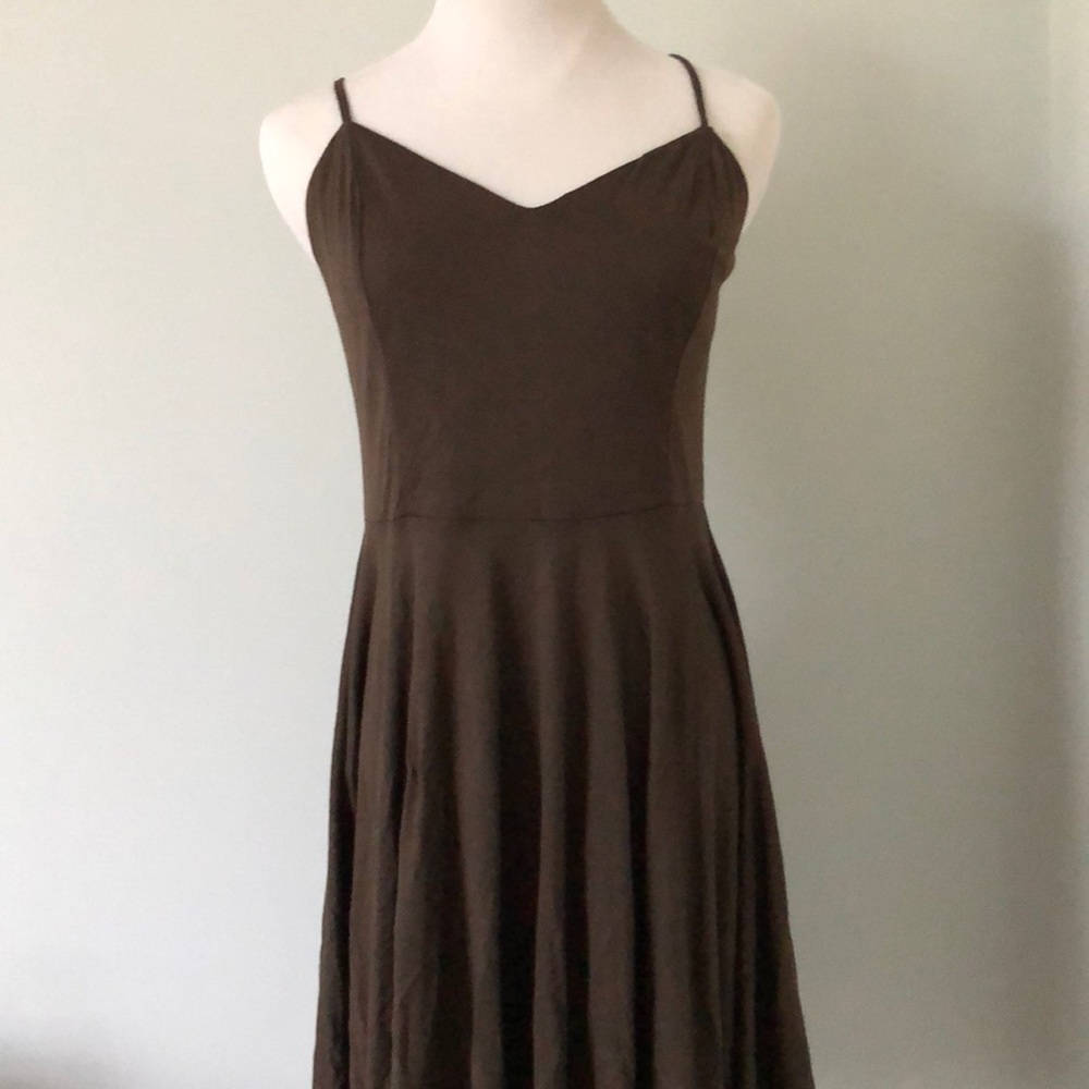 F21 Forest Green Sleeveless Dress